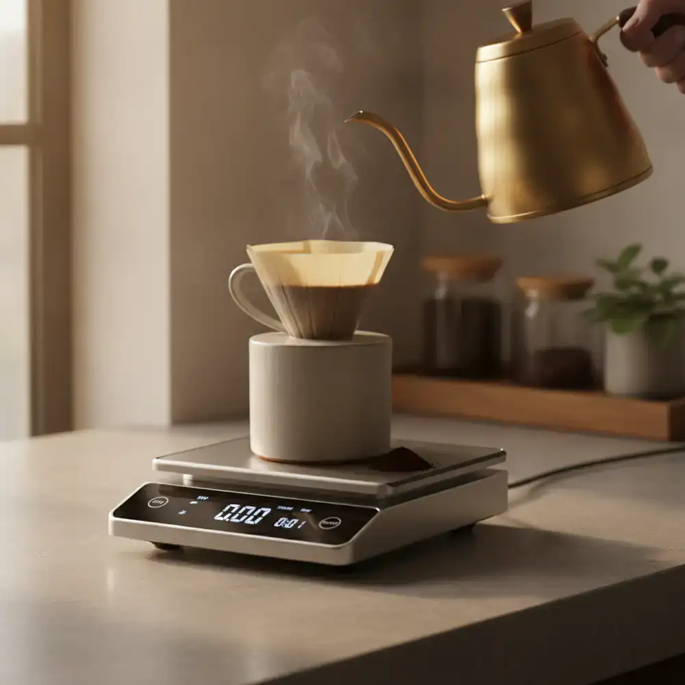 Digital barista scale with timer