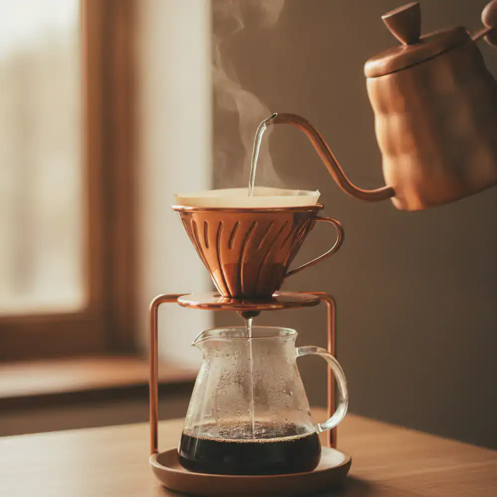 Copper pour-over dripper set